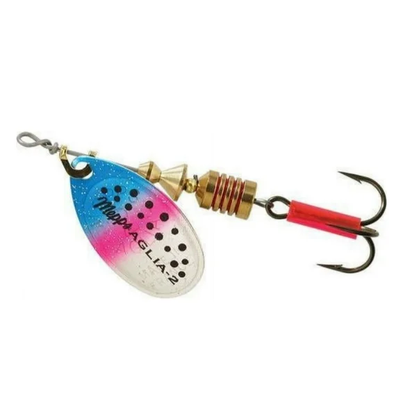 MEPPS Aglia Lot of 4 Silver Firetiger and Rainbow Trout Colors Spinner Lures - Picture 5 of 5